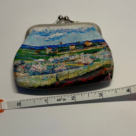 🎨 NWOT Van Gogh Coin Purse Clasp Wallet Change Purse Art The White Orchard - Picture 5 of 6